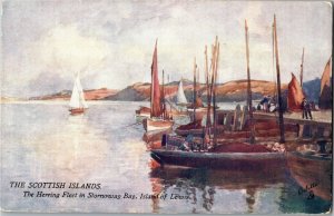Tucks 7662 Bonnie Scotland Scottish Islands Herring Fleet Vintage Postcard H39