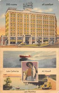 Hot Springs Arkansas Hotel Como Multiview Antique Postcard K35935