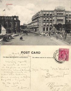 ceylon, COLOMBO, York Street, GOH Building (1908) Postcard