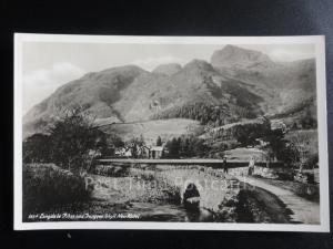 Cumbria: Langdale Pike & DUNGEON GHYLL NEW HOTEL RP Old PC - Lake District