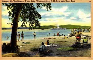 Lake Winnipesaukee, New Hampshire - Steamer Mt. Washington II -Lake Shore Park