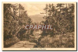 Postcard Old Goetheweg und Brocken