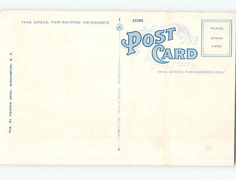 Unused W-Border STREET SCENE Johnson City New York NY hs3276-23