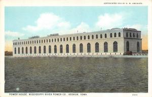 KEOKUK, IA  Iowa     MISSISSIPPI RIVER POWER CO    Power House    1913 Postcard