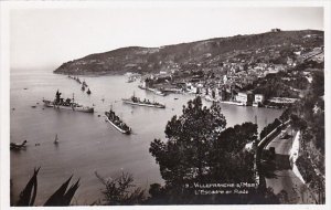 France Villefrance-sur-Mer L'Escadre en Rade Battleships In The Harbor P...