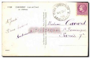 Old Postcard Chevergny (Loir et Cher) Le Chateau
