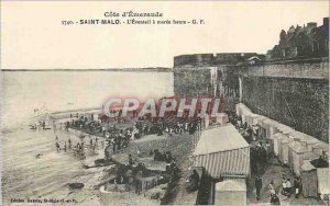 'Postcard Old Saint Malo Emerald Coast''s Fan has Maree Haute'