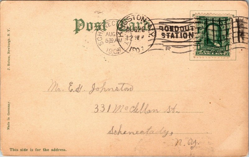 POSTCARD LIBRARY WEST POINT NEW YORK VINTAGE 1907