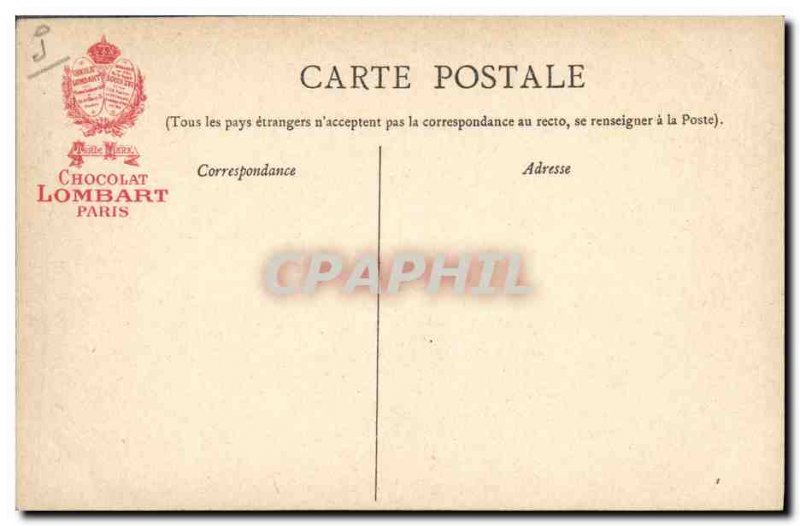 Old Postcard Chocolate Lombard Paris Small Parisian trades of the player & # ...