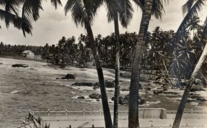 C. 1910-20's Colombo Mount Lavinia RPPC Real Photo Vintage Postcard Z4