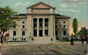 USA Court House Elizabeth New Jersey Vintage Postcard C013