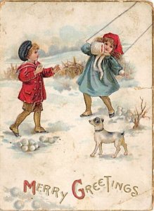 Approx. Size: 3 x 4 Merry Christmas  Late 1800's Tradecard Non  