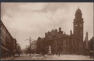 Warwickshire Postcard - The Town Hall and Parade, Leamington   MB1503