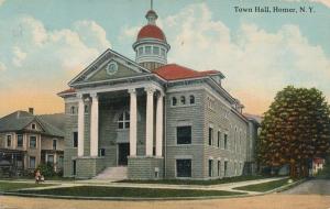 The Town Hall at Homer, Cortland County NY, New York - pm 1918 - DB