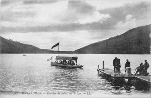 BR71614 gerardmer coucher de soleil sur le lac ship bateaux   france