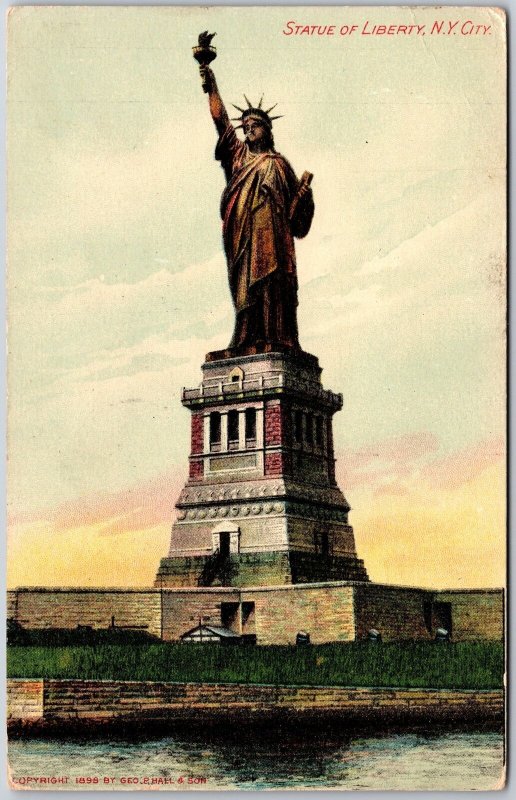 1912 Statue of Liberty New York City Historic Landmark Posted Postcard