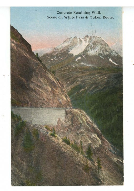 AK - Tunnel Mountain. White Pass & Yukon Railroad, Retaining Wall