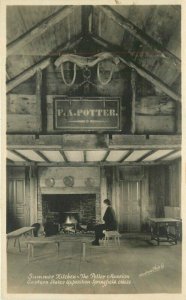 1920s Springfield Massachusetts Potter Mansion Kitchen Photo Postcard 20-1154