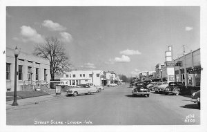 Lyndon WA Street Scene Lyndon Dairy Ice Cream Post Office Old Cars RPPC