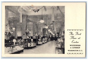 Washington D.C. Postcard The First Floor At Easter Woodward Lothrop Interior