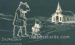 Sunday D Hillson Days of the Week, Bear Postcard Bears, tragen postkarten, so...