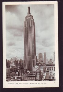 P1677 vintage RPPC empire state bldg 102 stories-1250 ft high new york city ny