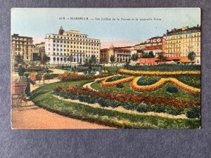 Marseille Jardin de la Bourse France Litho Postcard H2026084150