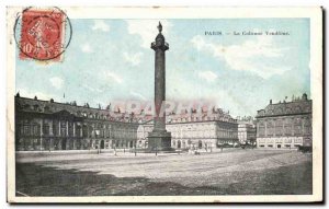 Old Postcard Paris Vendome Column