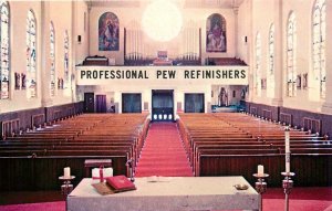Postcard New Jersey Freehold 1950s Advertising Church Pew Refinishers NJ24-2065