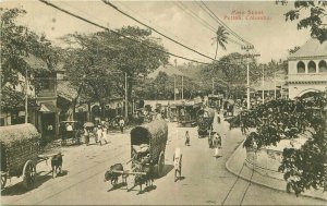 Sri Lanka Ceylon C-1910 Main Street Pettah Columbo Postcard 22-2677