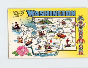 Postcard Greetings From The State Of Washington