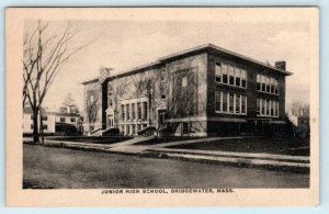 BRIDGEWATER, Massachusetts MA ~ Plymouth County JUNIOR HIGH SCHOOL  Postcard