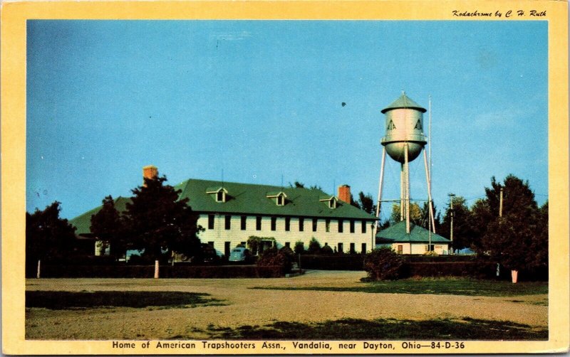 Vtg Dayton Ohio OH American Trapshooters Association Vandalia View Postcard