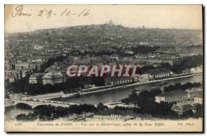 Old Postcard View of Paris View of the Sacred Heart taken of the Eiffel Tower