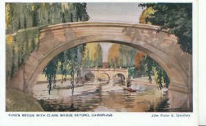 Cambridgeshire Postcard - King's Bridge & Clare Bridge - Cambridge - Ref ZZ4022