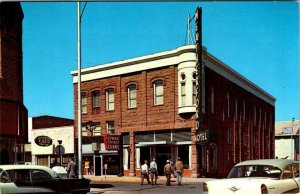 Flagstaff, AZ Arizona WEATHERFORD HOTEL & Street Scene~50's Cars CHROME Postcard