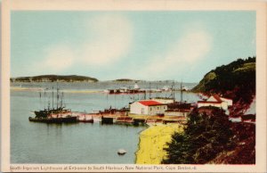 South Ingonish Lighthouse Entrance to South Harbour NS PECO Postcard G49