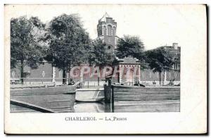 Old Postcard Charleroi Prison