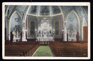 Michigan MOUNT CLEMENS Interior of Catholic Church pm1922 - WB