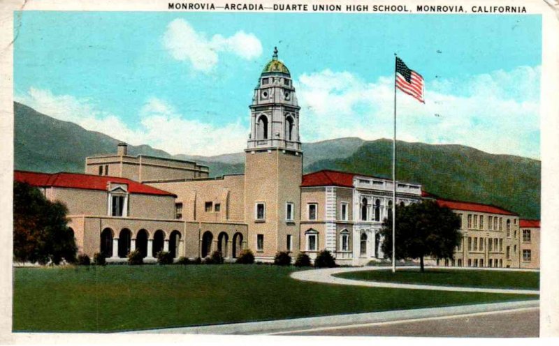 Monrovia, California - The Morovia-Arcadia-Duarte Union High School - in 1934