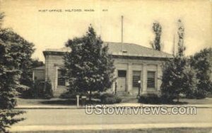 Post Office - Milford, Massachusetts MA Postcard