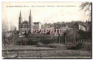 Old Postcard La Chapelle Motligeon Expiatoire Basilica Work Management and Pr...