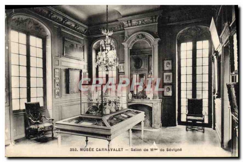 Old Postcard Musee Carnavalet Madame de Sevigne Show