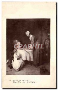 Old Postcard Fancy Chardin The Louvre Museum Benedicite