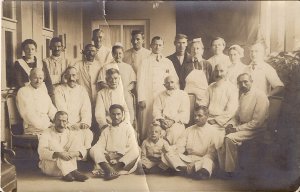 RPPC Post WWI, Germany, City Hospital, Patients w Doctor, Nurses, 1922