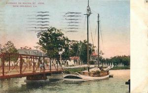 Bayon St John Evening 1909 New Orleans Louisiana Mason postcard 191