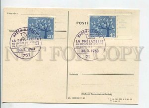 449592 GERMANY 1963 special cancellations Baden-Baden European Philately
