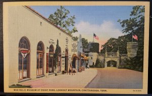 Vintage Postcard 1937 War Relic Museum, Lookout Mountain, Chattanooga, Tennessee