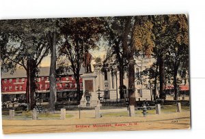 Keene New Hampshire NH Postcard 1907-1915 Soldiers Monument