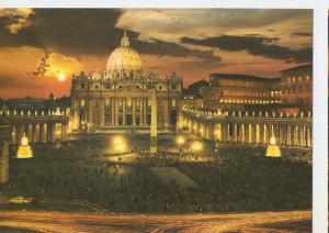 Postal (PostCard) 046614 : Roma. Place Saint Pierre - Nocturne